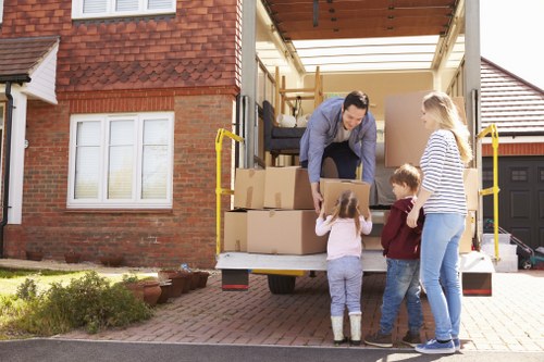 Moving truck loaded for a local home relocation in Movers