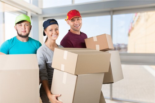 Office moving team planning a commercial relocation in Movers