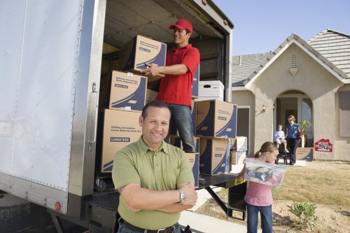 Local movers planning a route for a house relocation