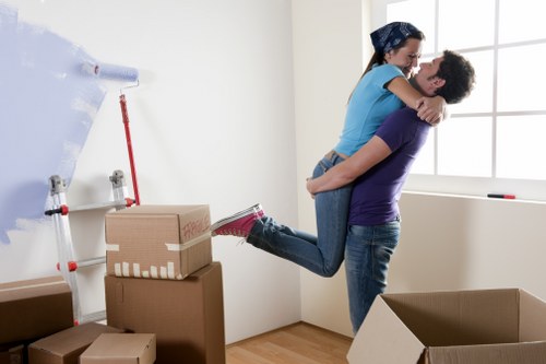 Moving van service handling a careful home relocation