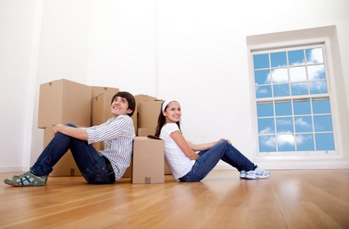 Commercial removals van helping with office transport in Movers