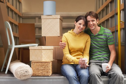 Professional movers preparing a local household removal in Movers