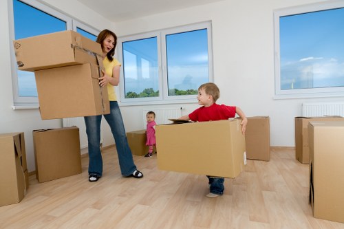 Van movers completing a UK transport and removal job