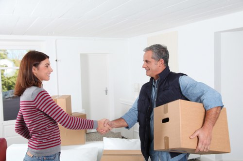Moving van outside a property with careful access planning