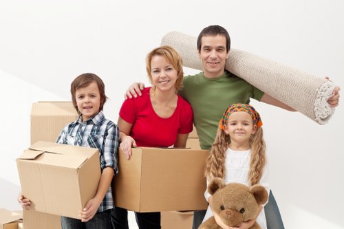 Man and van service handling flat removals in Movers with careful access planning
